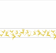 Hertjes - Wit / goud metallic