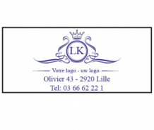 * Etiketten op rol model 1 * 50 x 22 mm rechthoek