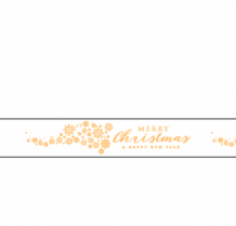 Merry Christmas&Happy New year- Wit / goud metallic