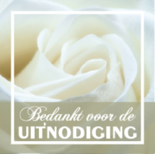 Bedankt voor de uitnodiging