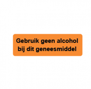 Gebruik geen alcohol bij dit geneesmiddel