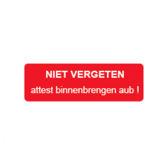 Niet vergeten attest binnen te brengen