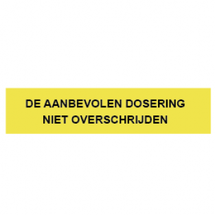 De aanbevolen dosering niet overschrijden 45x10mm