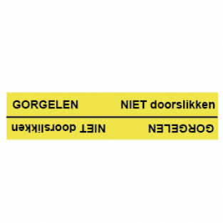 Gorgelen niet doorslikken 45x10mm