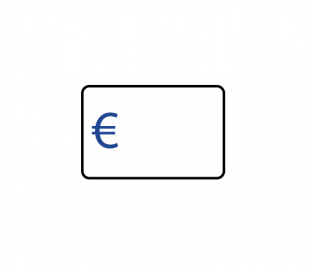 Etiquettes à prix enlevables avec signe €  mod.1