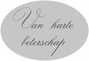 Van harte beterschap ( Metallic zilver druk)