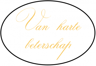 Van harte beterschap ( Metallic gouden druk)