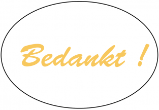 Bedankt (Goud metallic druk )