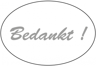 Bedankt (Zilver metallic druk )