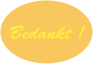 Bedankt ( Goud metallic druk )