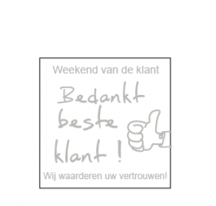 Bedankt beste klant! Dag van de klant