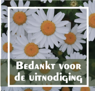 Bedankt voor de uitnodiging